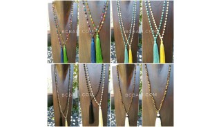 full agate beads ceramic necklace tassels best seller wholesale free shipping